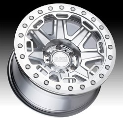 Black Rhino Rift Beadlock Machined Silver Custom Truck Wheels 2